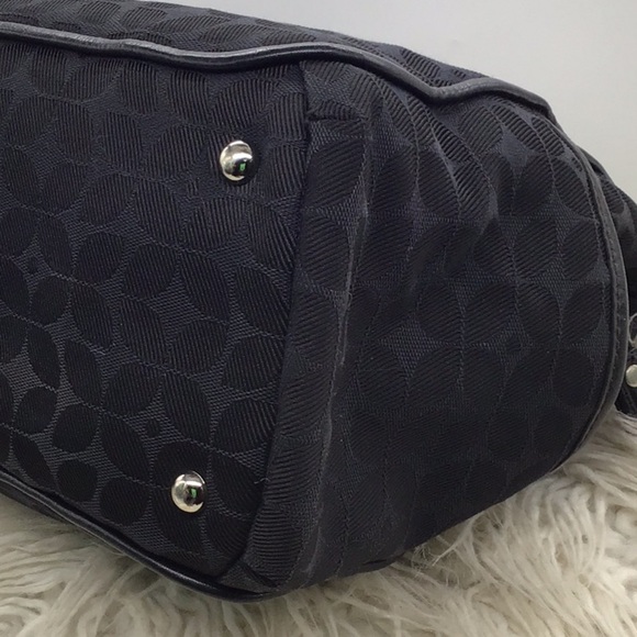 Fossil Canvas Black Signature Print Shoulder Bag - Picture 7 of 12